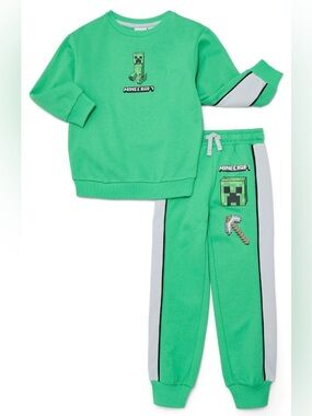 Minecraft Boys Graphic Sweatshirt and Jogger Pants Set, 2-Piece